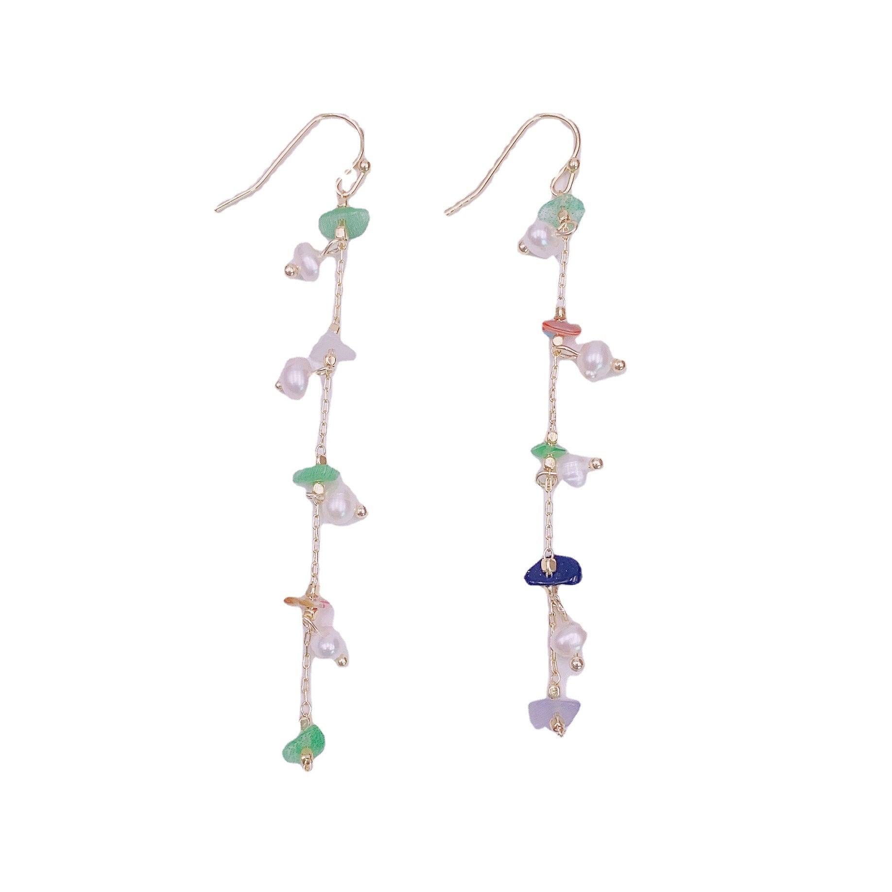 Wholesale Baroque Pearl Natural Color Stone Earrings